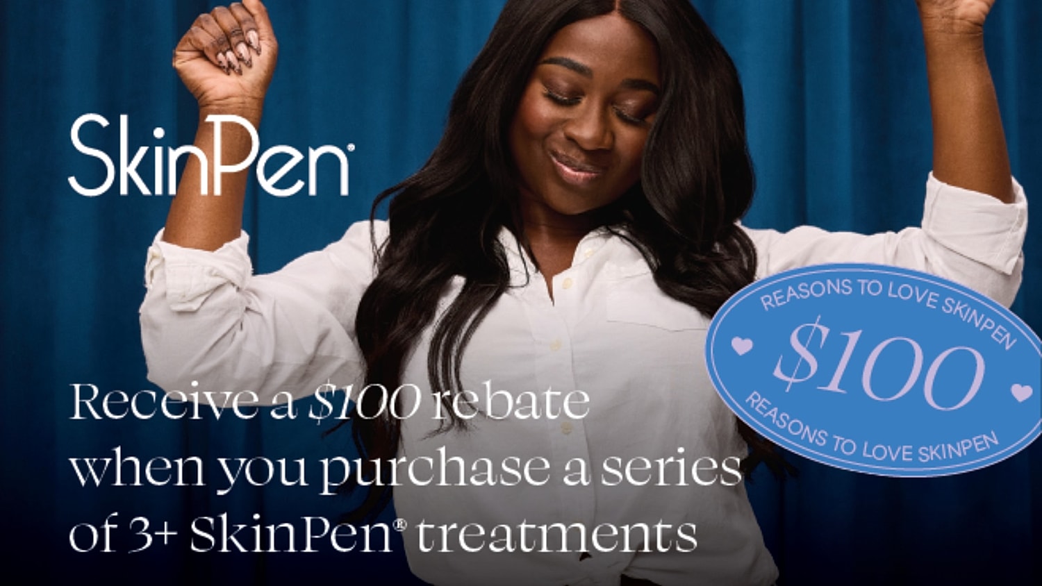 SkinPen promotion with $100 rebate offer.