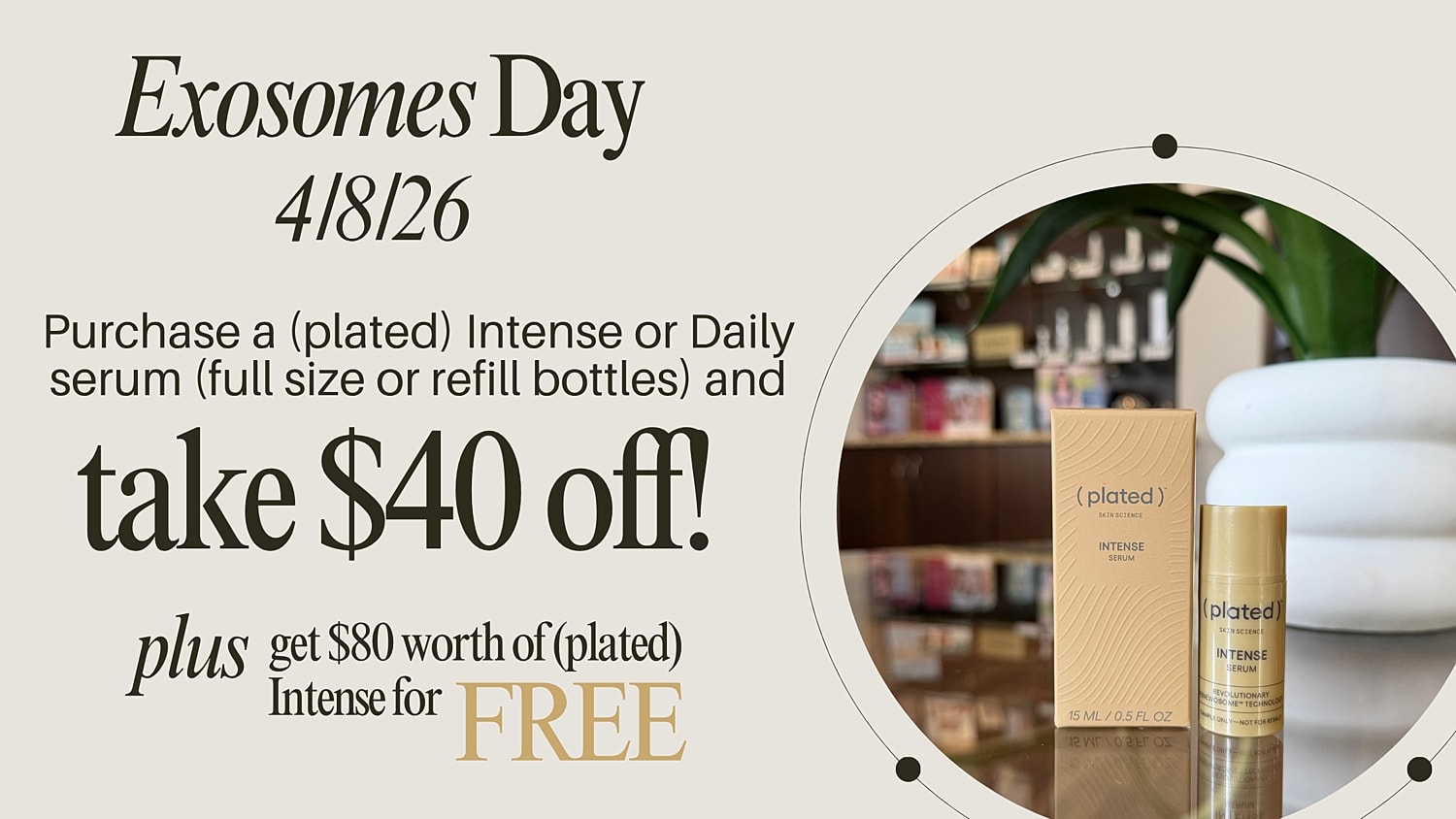 Exosomes Day promotion for skincare products