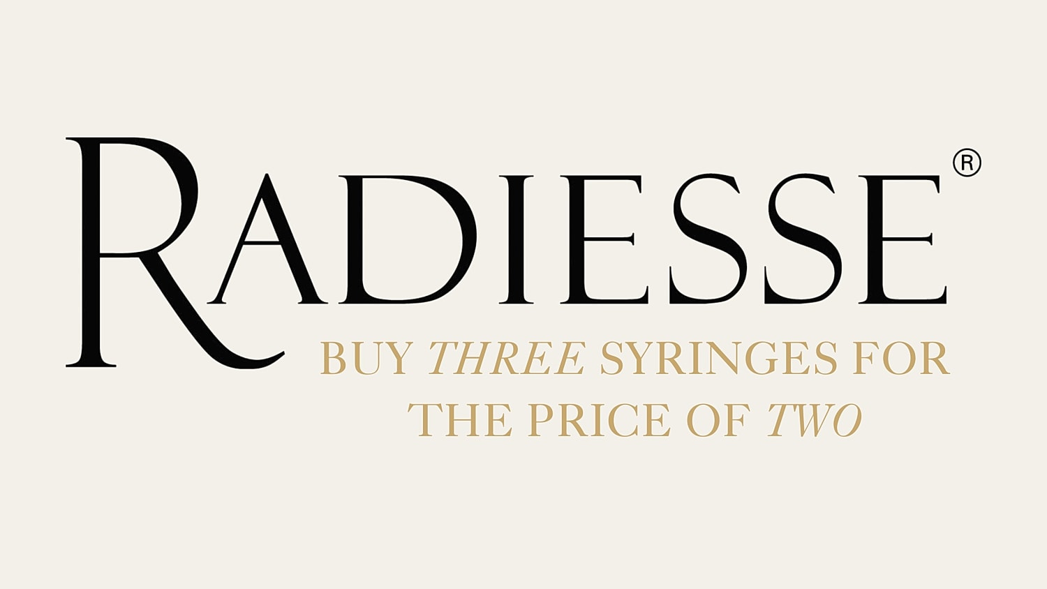 Radiesse promotional offer for syringes deal.
