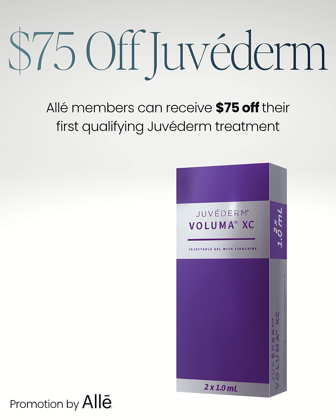 $75 off first Juvederm treatment for Allé members
