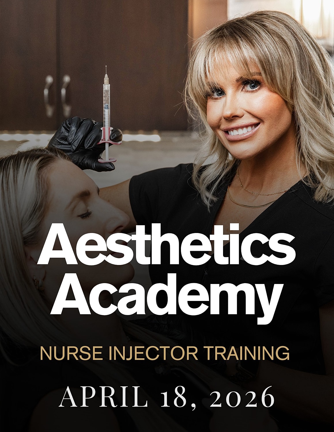 Aesthetic nurse training promotional image.