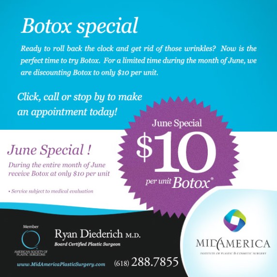 Botox $10 per unit